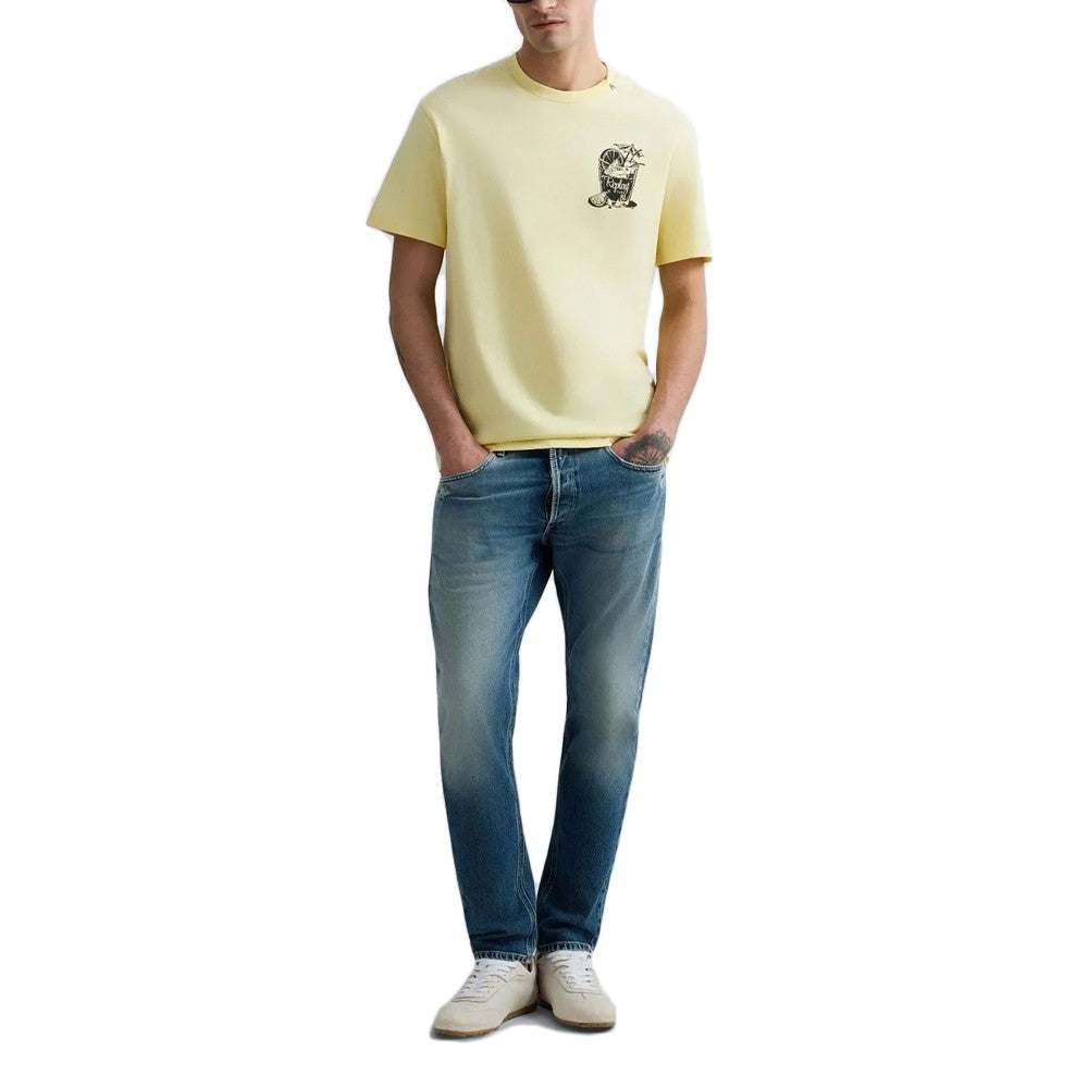 REPLAY Ανδρικό T-Shirt Βαμβάκι Κίτρινο Regular Fit M3338.000.2660-645 PALE YELLOW 1823366