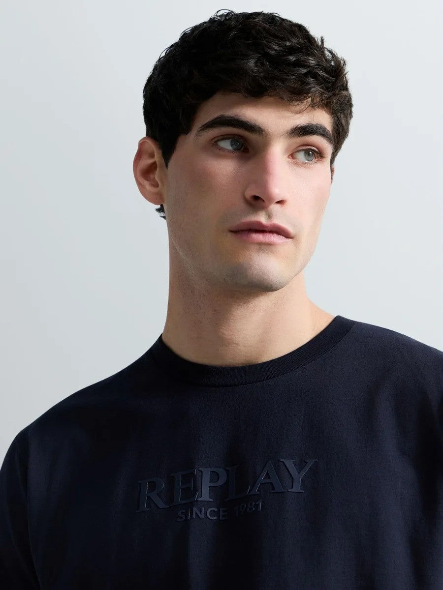 REPLAY Ανδρικό T-Shirt Βαμβάκι Μπλέ Regular Fit M3341.000.2660-970 DARK NAVY 1822081