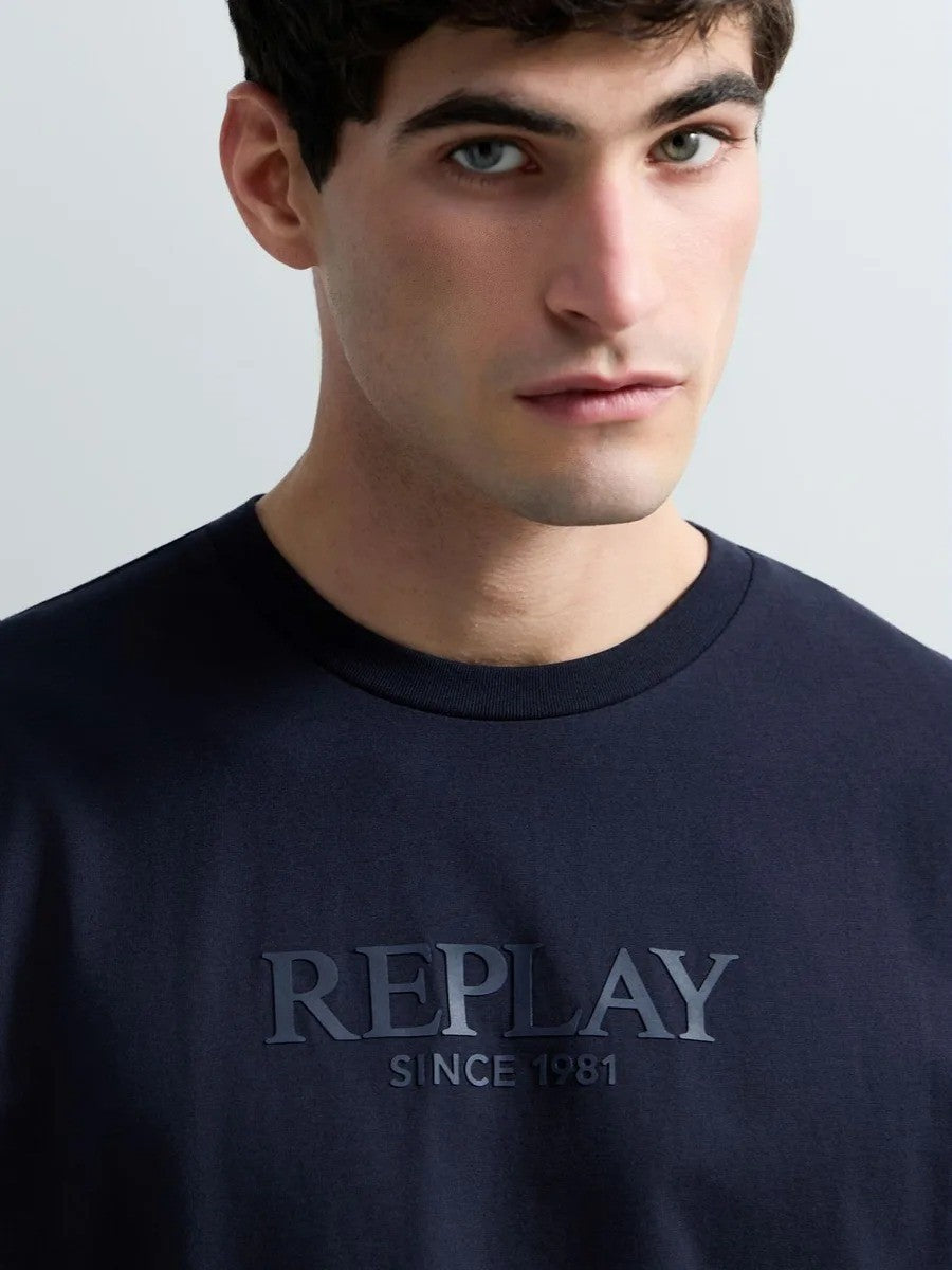 REPLAY Ανδρικό T-Shirt Βαμβάκι Μπλέ Regular Fit M3341.000.2660-970 DARK NAVY 1822081