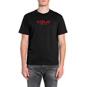 REPLAY Ανδρικό T-Shirt Βαμβάκι Μαύρο Regular Fit M3341.000.2660-098 BLACK 1822081