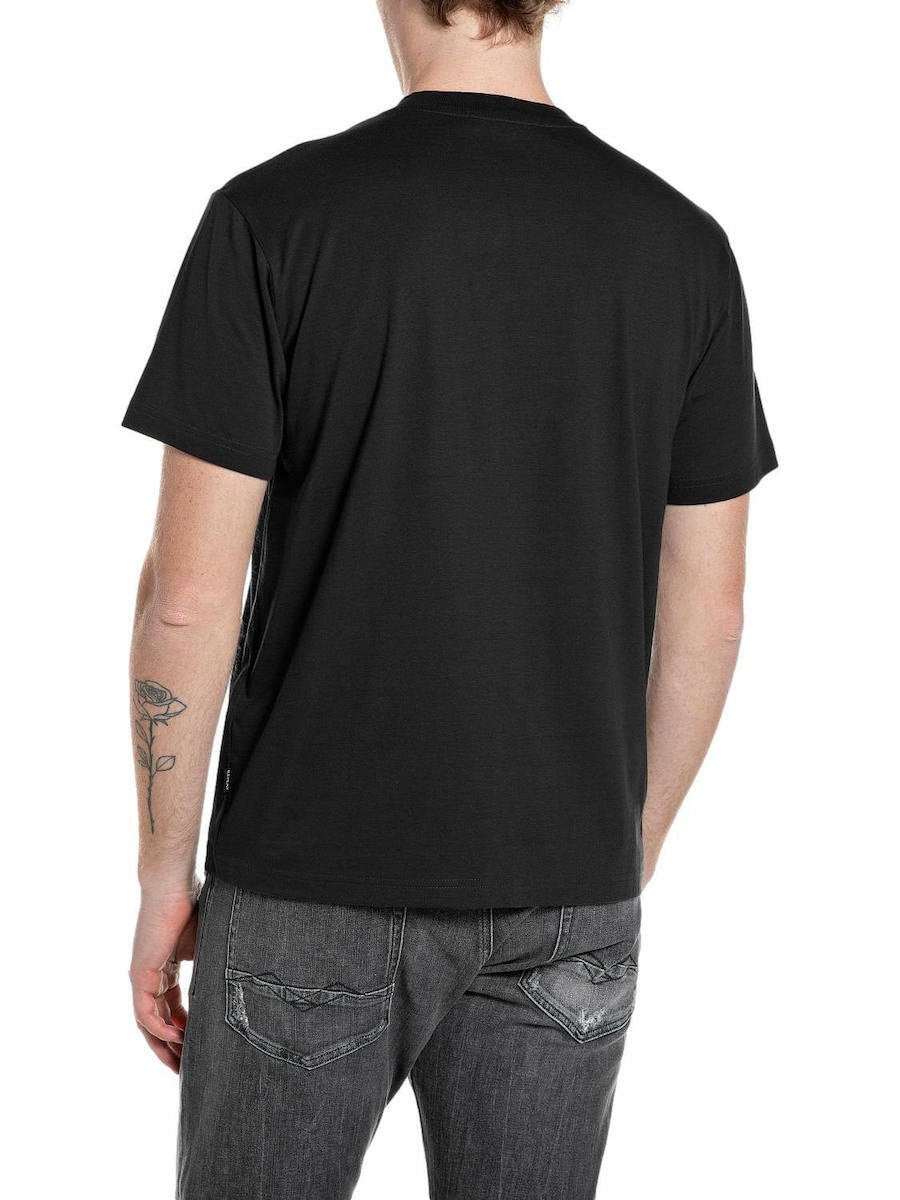REPLAY Ανδρικό T-Shirt Βαμβάκι Μαύρο Regular Fit M3341.000.2660-098 BLACK 1822081