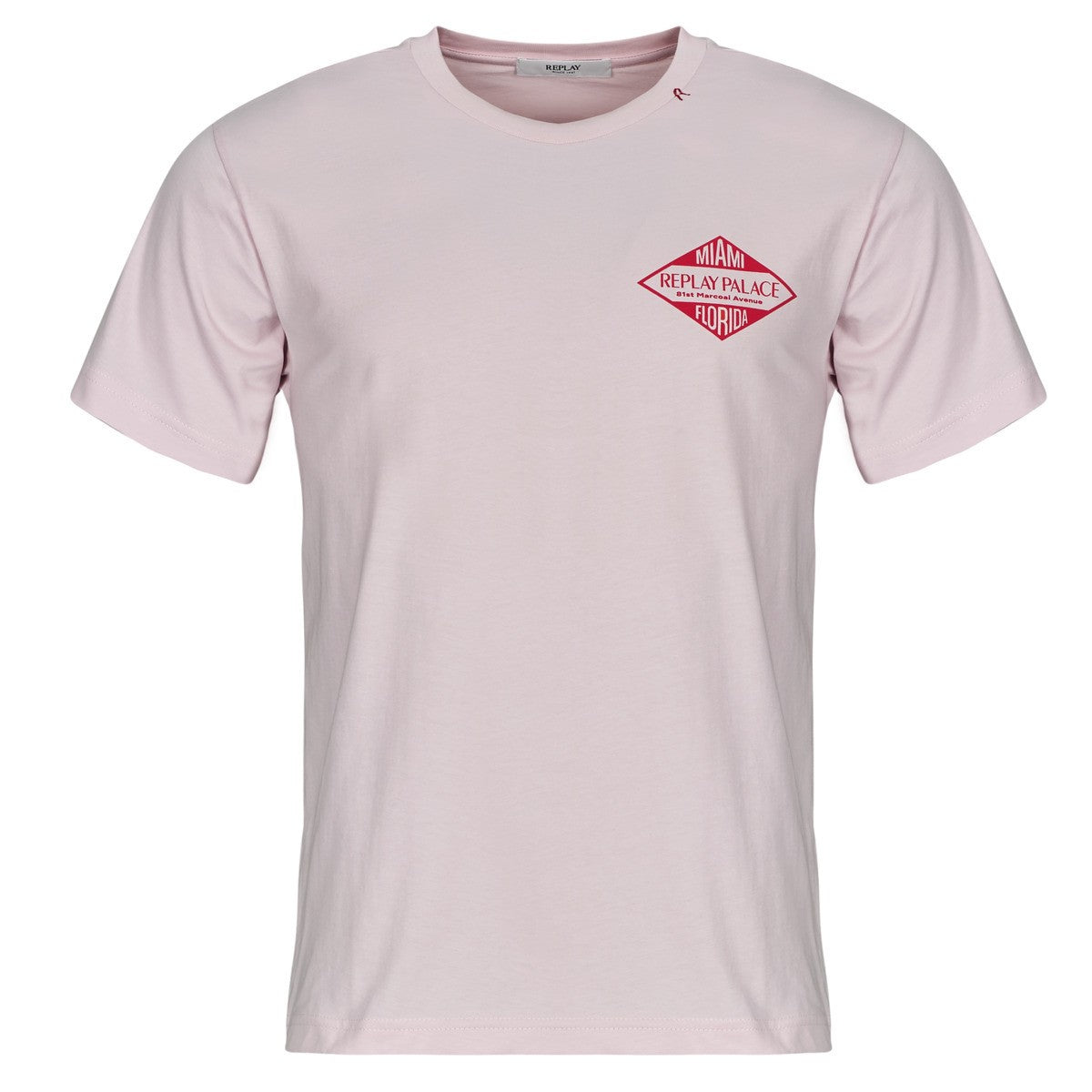 REPLAY Ανδρικό T-Shirt Βαμβάκι Ρόζ Regular Fit M3344.000.2660-062 PALE PINK 1823383