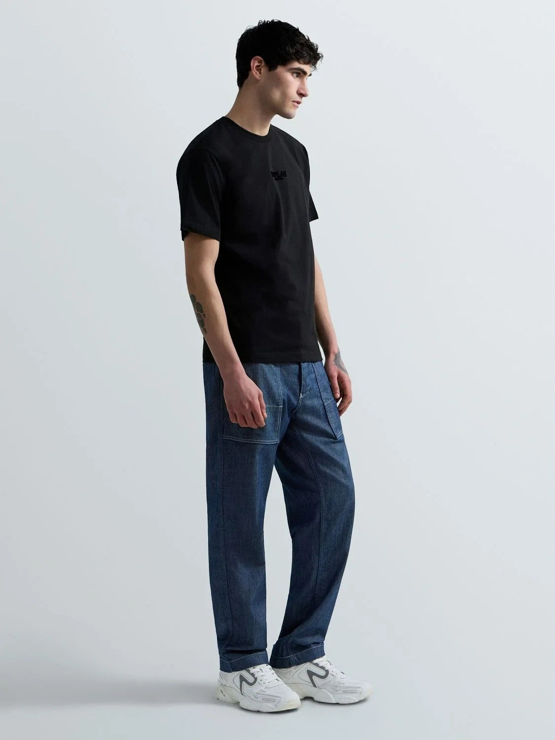 REPLAY Ανδρικό T-Shirt 3D Logo Βαμβάκι Μαύρο Regular Fit M3347.000.2660-098 BLACK 1823381