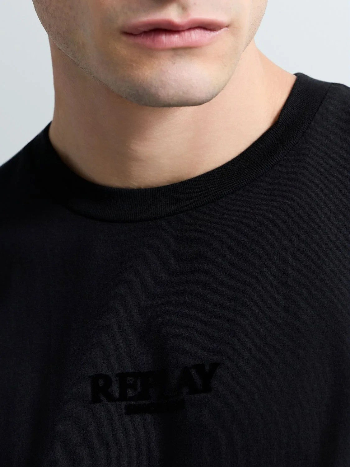 REPLAY Ανδρικό T-Shirt 3D Logo Βαμβάκι Μαύρο Regular Fit M3347.000.2660-098 BLACK 1823381
