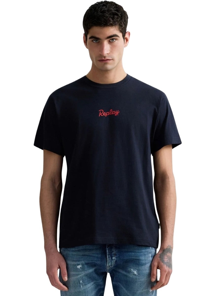 REPLAY Ανδρικό T-Shirt Βαμβάκι Μπλέ Regular Fit M3349.000.2660-970 DARK NAVY 1823388