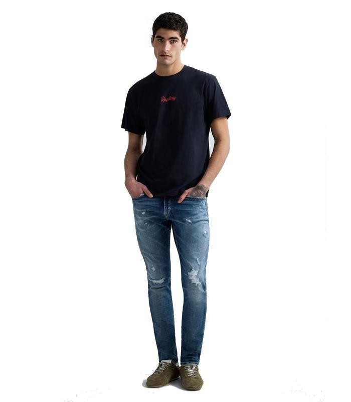 REPLAY Ανδρικό T-Shirt Βαμβάκι Μπλέ Regular Fit M3349.000.2660-970 DARK NAVY 1823388