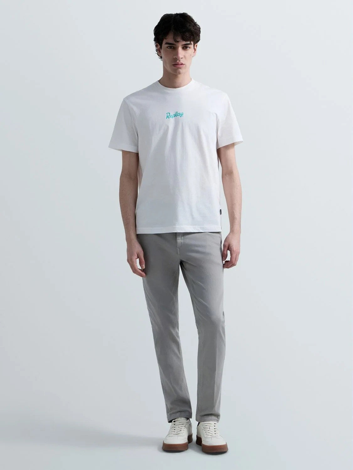 REPLAY Ανδρικό T-Shirt Βαμβάκι Λευκό Regular Fit M3349.000.2660-011 NATURAL WHITE 1823388