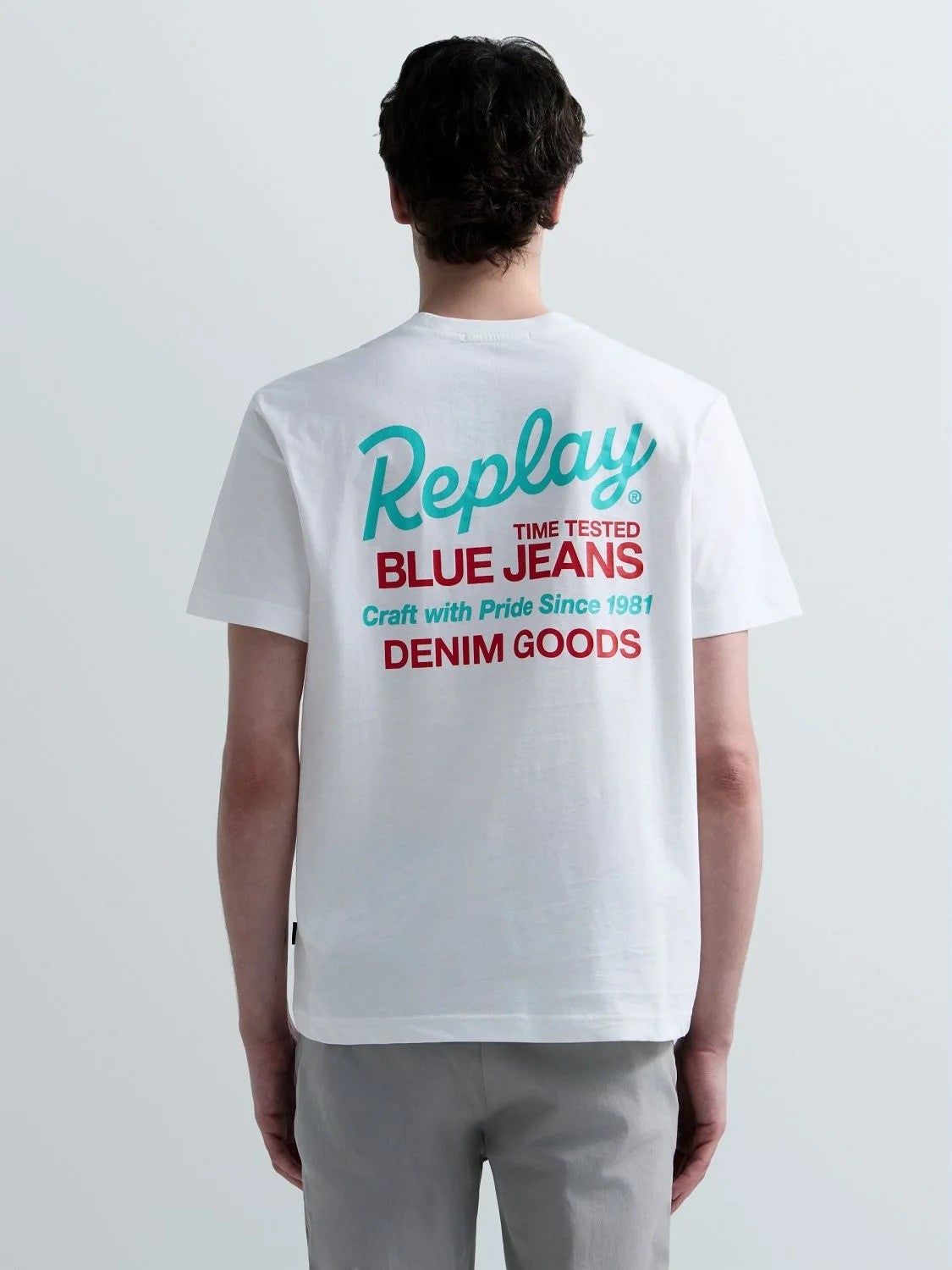 REPLAY Ανδρικό T-Shirt Βαμβάκι Λευκό Regular Fit M3349.000.2660-011 NATURAL WHITE 1823388
