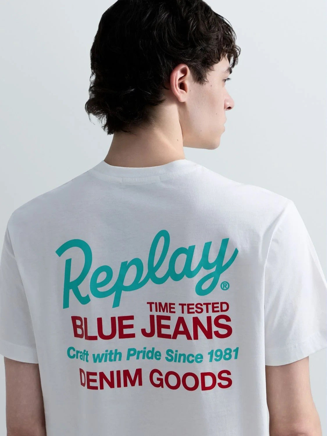 REPLAY Ανδρικό T-Shirt Βαμβάκι Λευκό Regular Fit M3349.000.2660-011 NATURAL WHITE 1823388