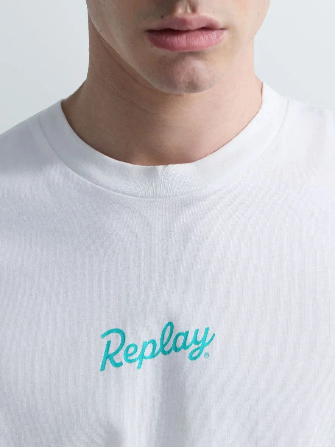 REPLAY Ανδρικό T-Shirt Βαμβάκι Λευκό Regular Fit M3349.000.2660-011 NATURAL WHITE 1823388