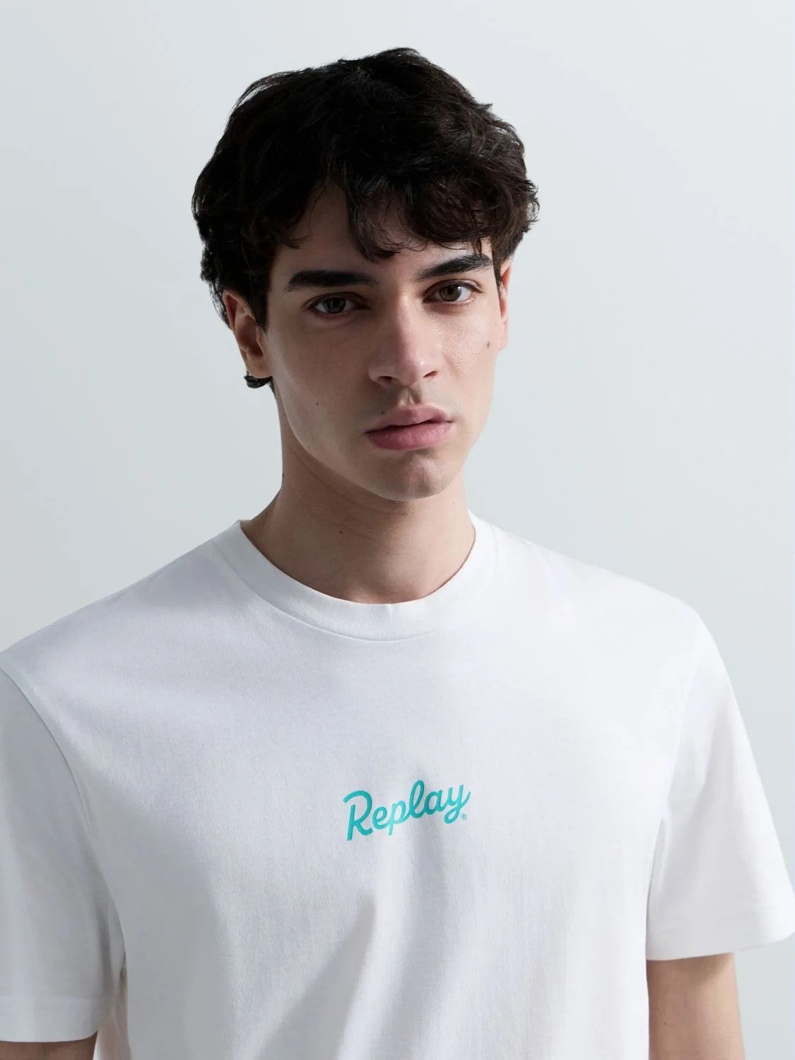 REPLAY Ανδρικό T-Shirt Βαμβάκι Λευκό Regular Fit M3349.000.2660-011 NATURAL WHITE 1823388