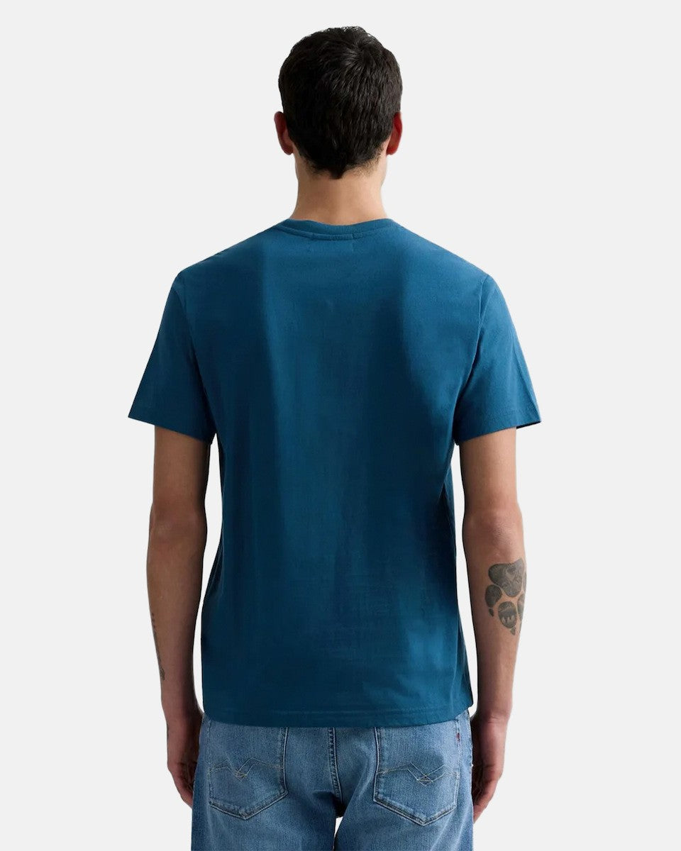REPLAY Ανδρικό T-Shirt Βαμβάκι Πετρόλ Regular Fit M3368.000.23732P-789 PETROL BLUE 1823367