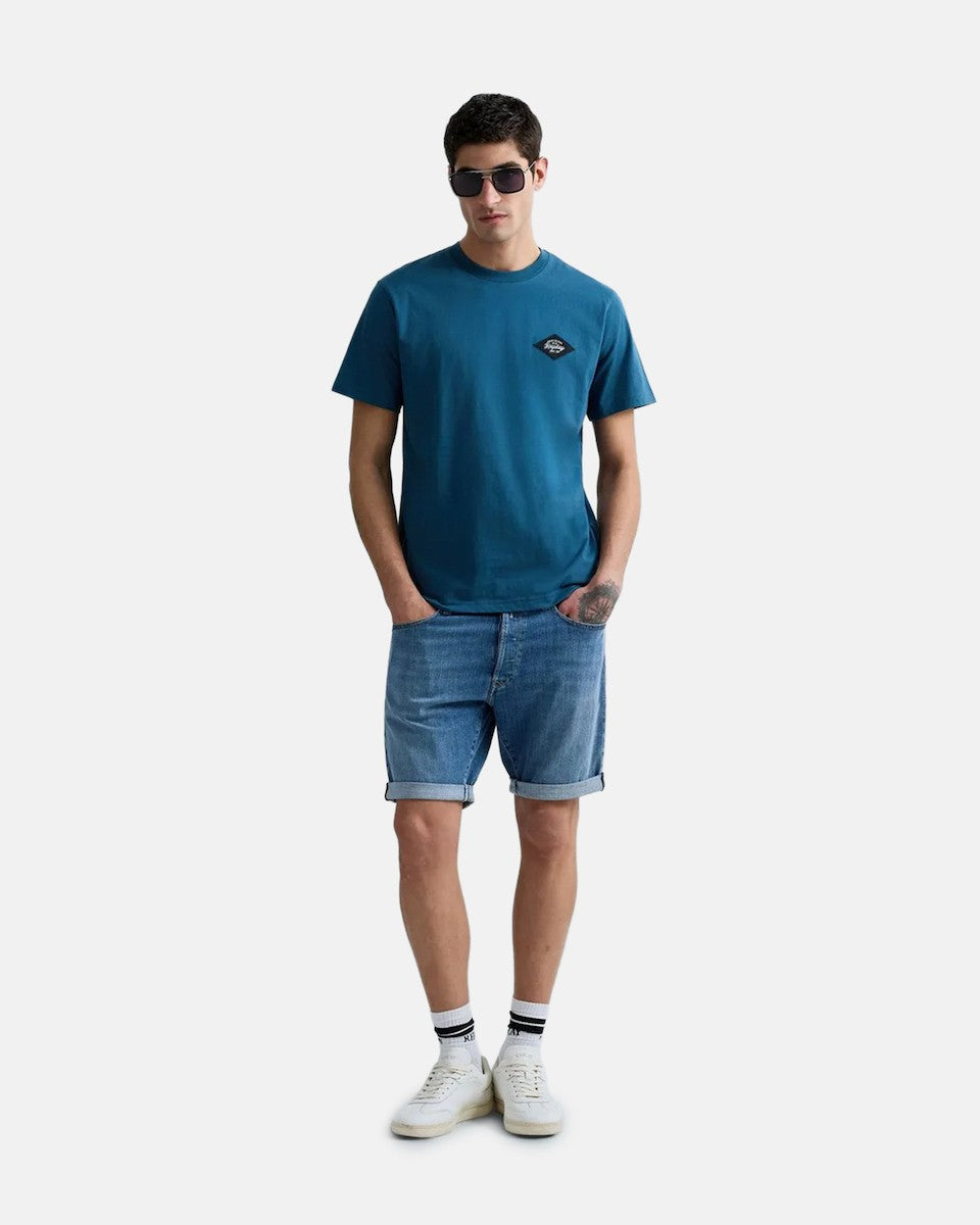 REPLAY Ανδρικό T-Shirt Βαμβάκι Πετρόλ Regular Fit M3368.000.23732P-789 PETROL BLUE 1823367