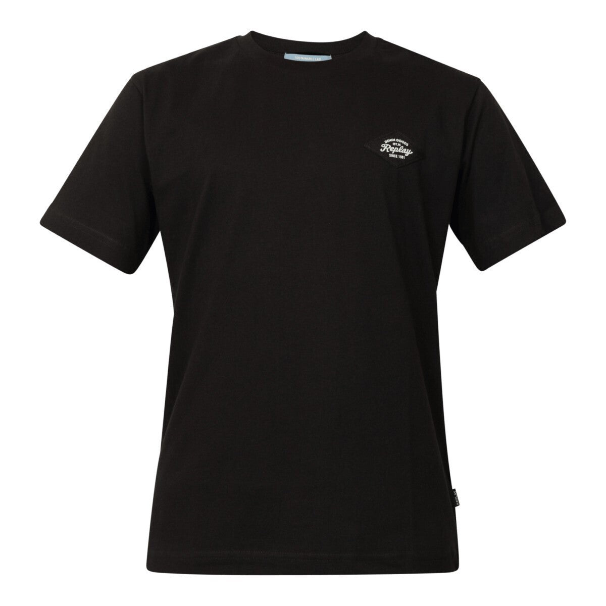 REPLAY Ανδρικό T-Shirt Βαμβάκι Μαύρο Regular Fit M3368.000.23732P-098 BLACK 1823367
