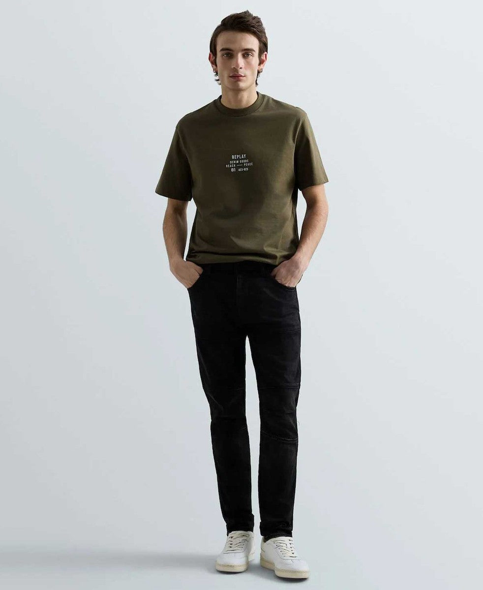 REPLAY Ανδρικό T-Shirt Βαμβάκι Χακί Regular Fit M3424.000.23804-949 MUD 1823368