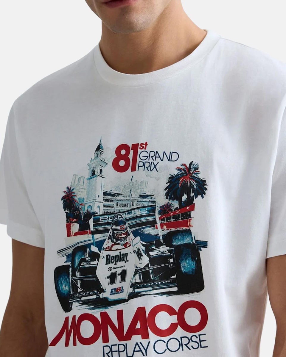 REPLAY Ανδρικό T-Shirt Βαμβάκι Λευκό Regular Fit M3429.000.2660-011 NATURAL WHITE 1823370