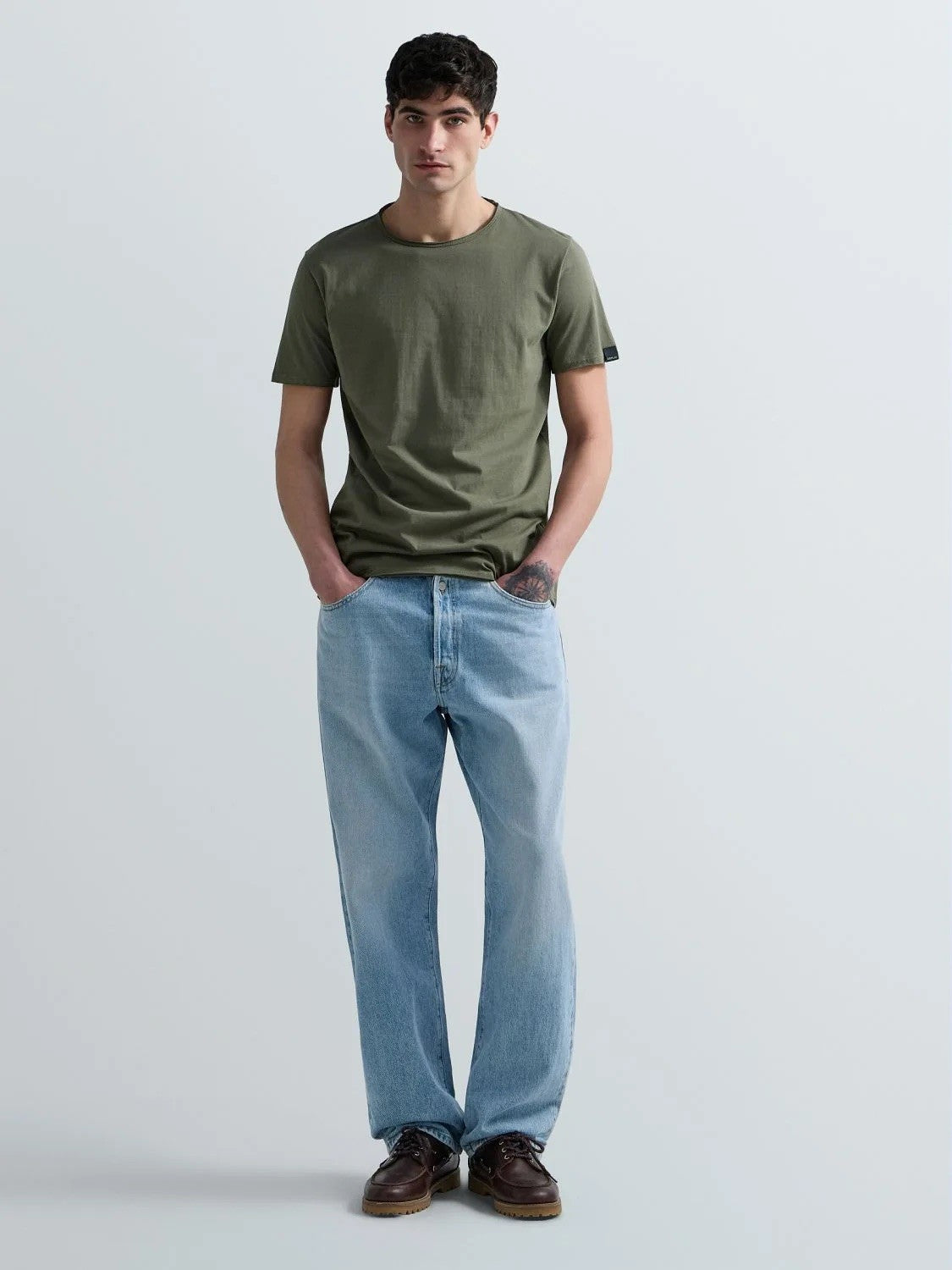 REPLAY Ανδρικό T-Shirt Βαμβάκι Χακί Regular Fit M3590A.000.2660-234 TUNDRA GREEN 1822084