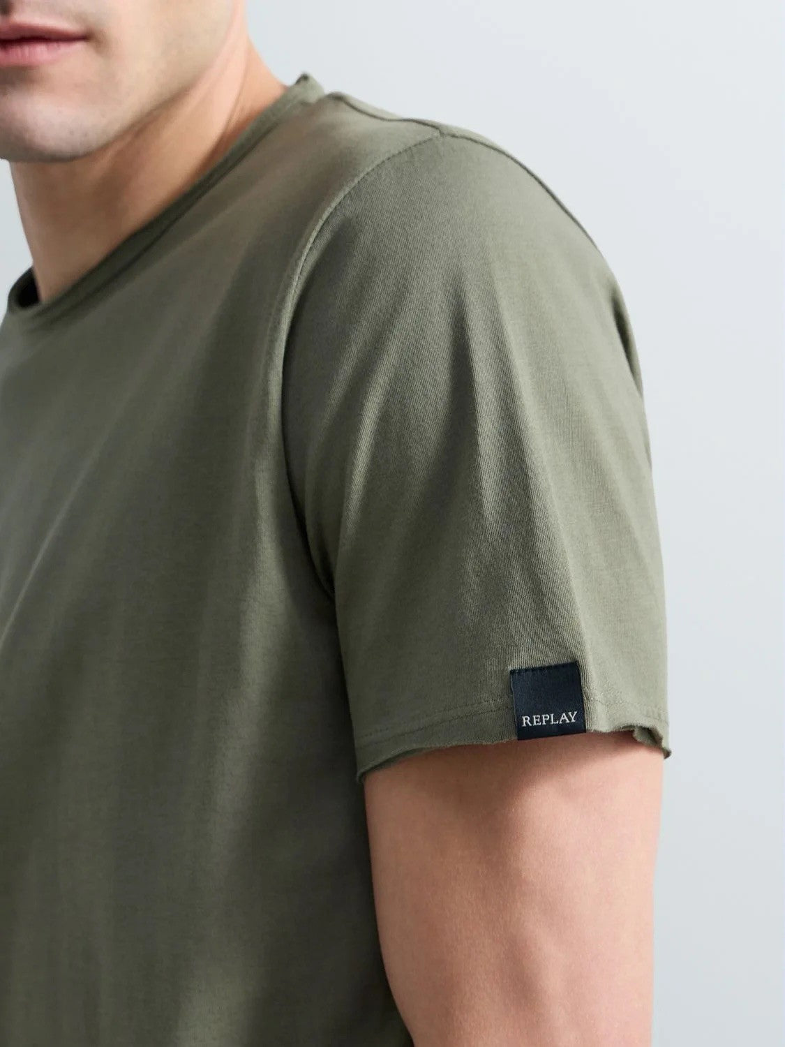 REPLAY Ανδρικό T-Shirt Βαμβάκι Χακί Regular Fit M3590A.000.2660-234 TUNDRA GREEN 1822084