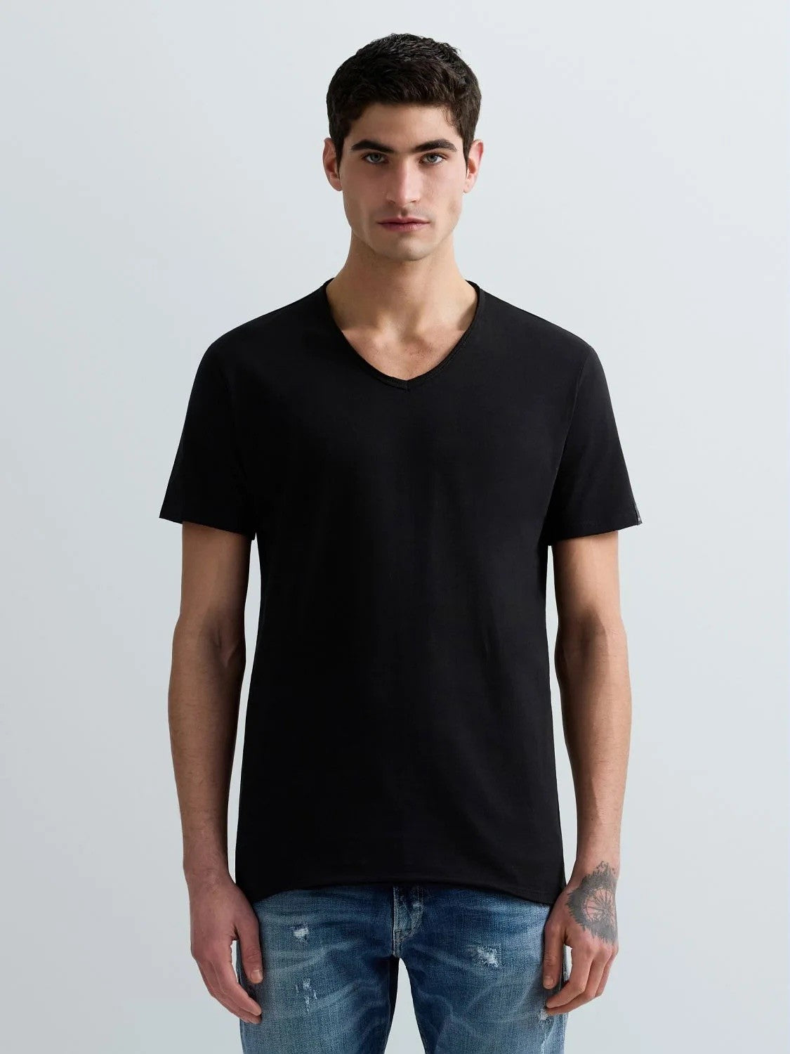 REPLAY Ανδρικό T-Shirt V Βαμβάκι Μαύρο Regular Fit M3591A.000.2660-098 BLACK 1822082