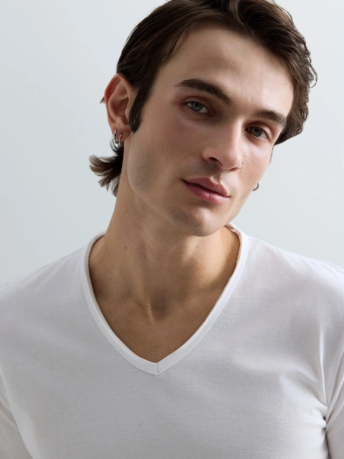 REPLAY Ανδρικό T-Shirt V Βαμβάκι Λευκό Regular Fit M3591A.000.2660-011 WHITE 1822082