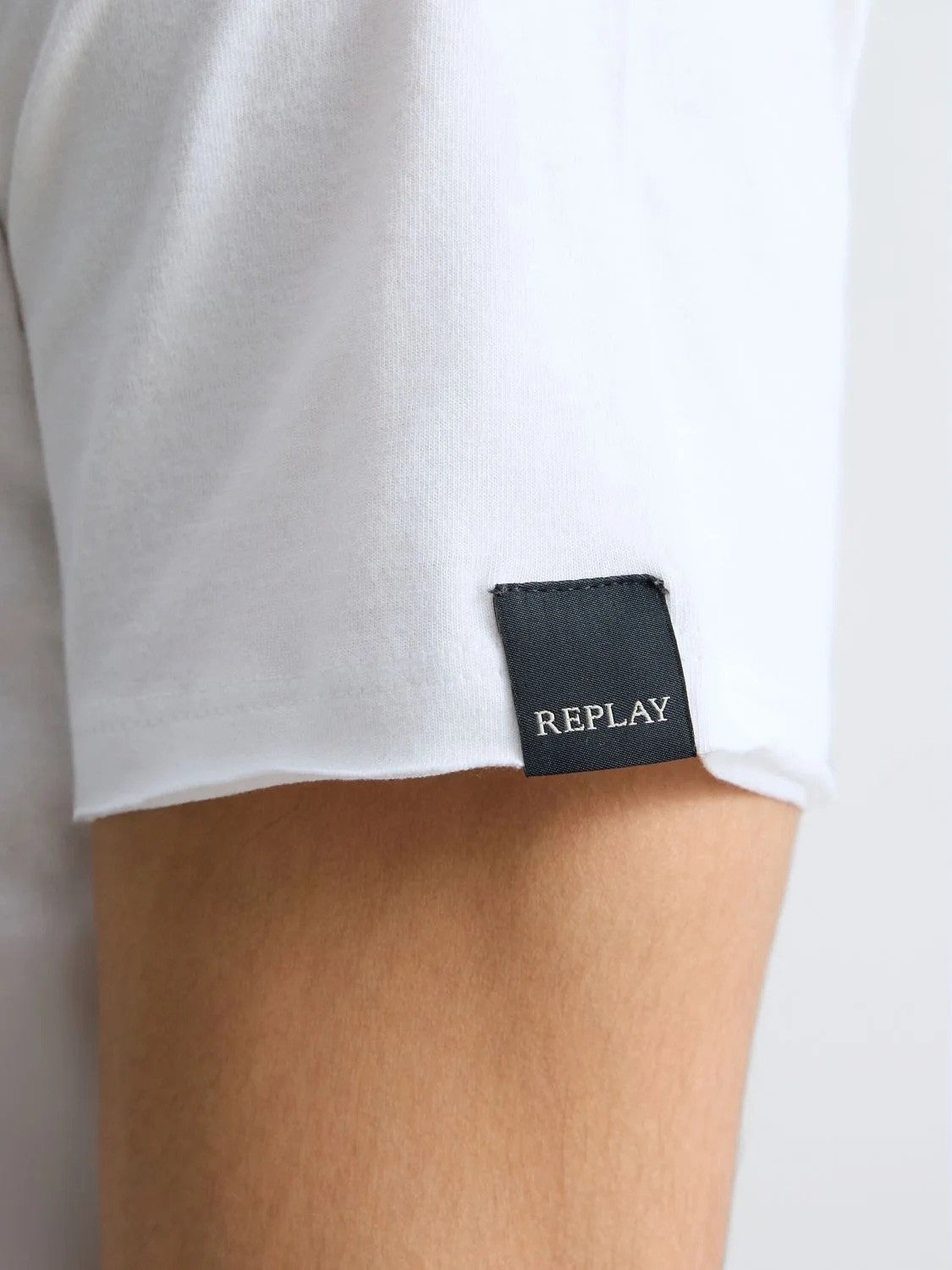 REPLAY Ανδρικό T-Shirt V Βαμβάκι Λευκό Regular Fit M3591A.000.2660-011 WHITE 1822082