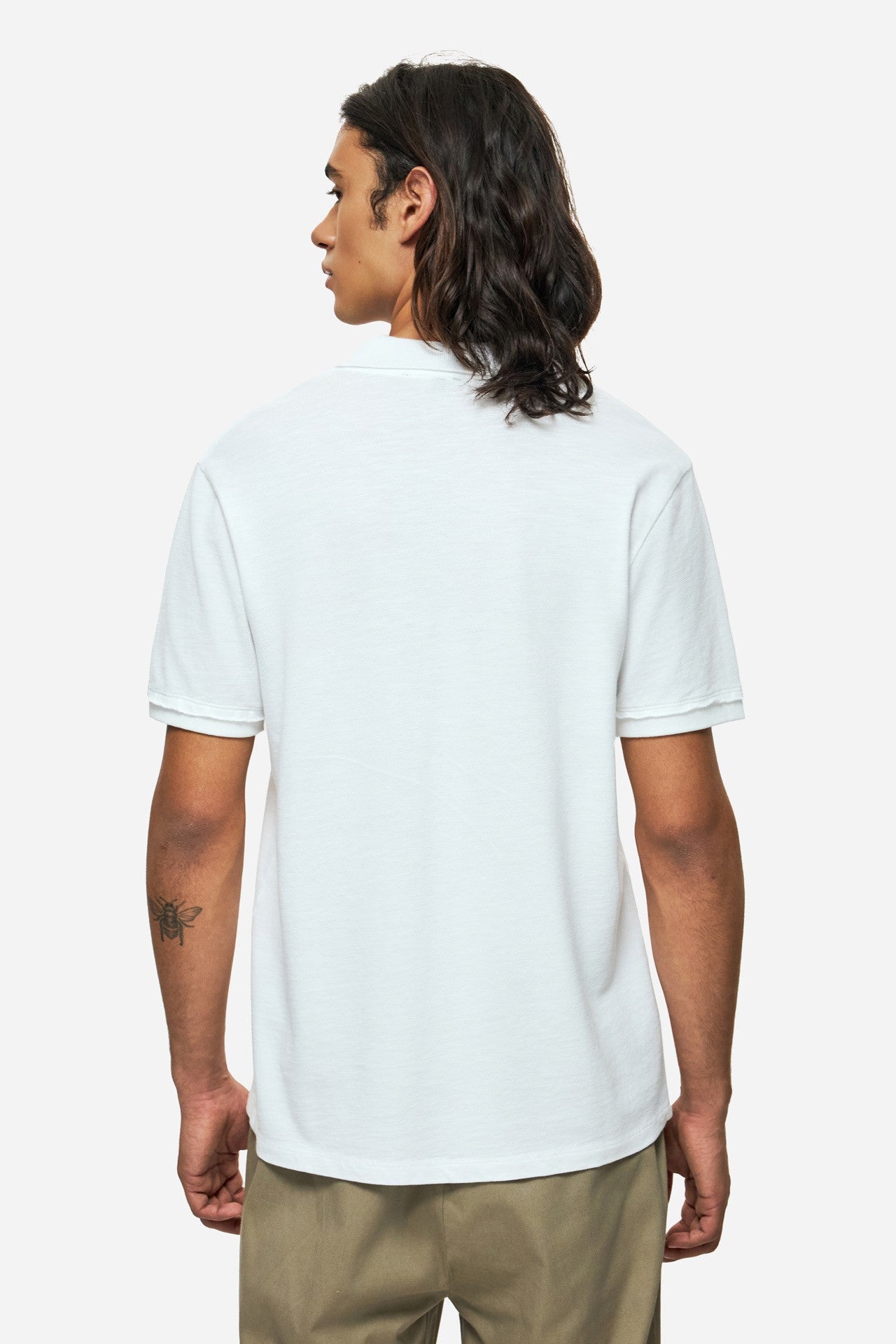 DIRTY LAUDRY Ανδρικό T-Shirt Polo Βαμβάκι Λευκό Regular Fit DLMT000665/WHITE 1824187