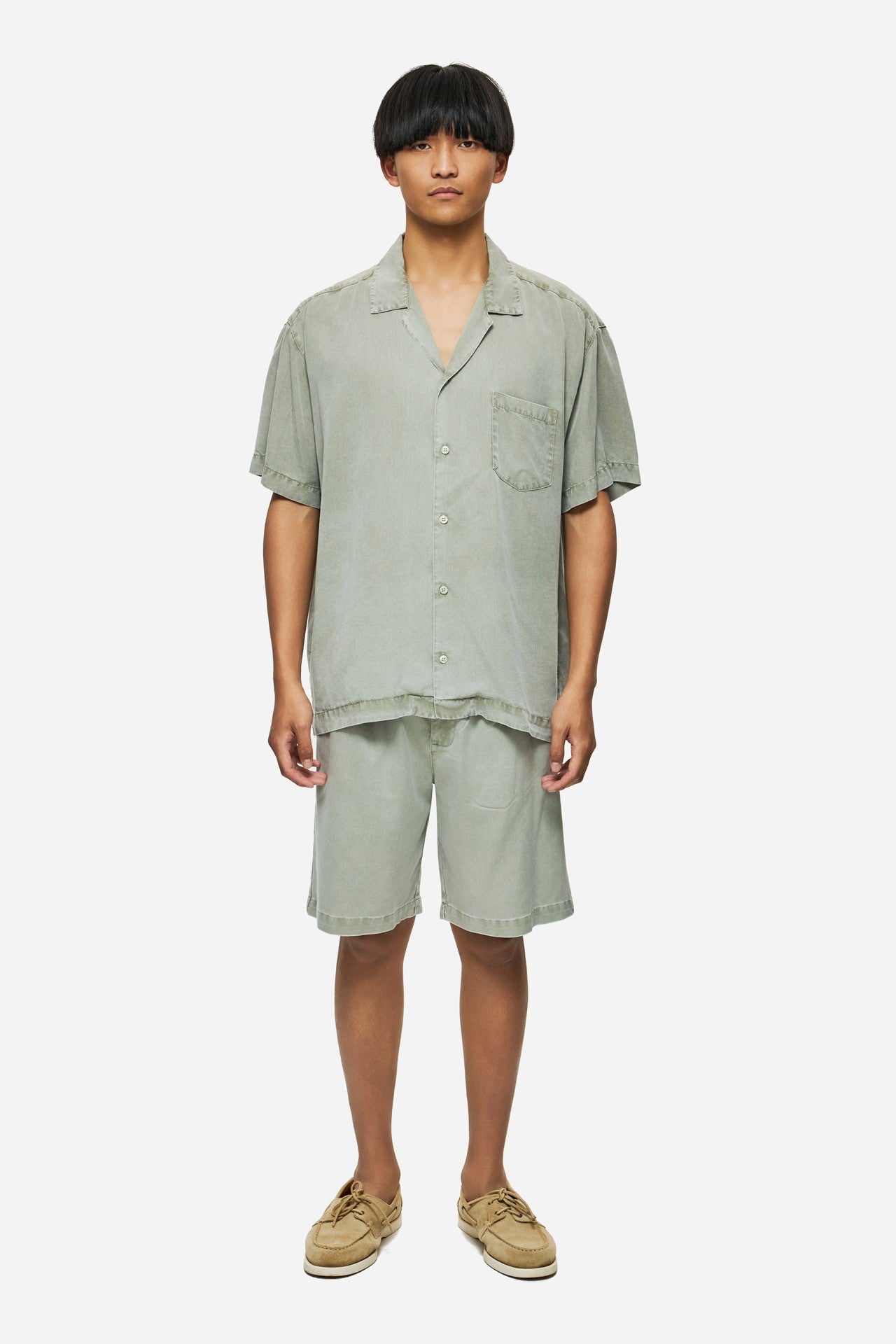 DIRTY LAUDRY Ανδρικό Πουκάμισο Lyocell Γκρί Relaxed Fit DLMS000127/VINTAGE GREIGE 1815228