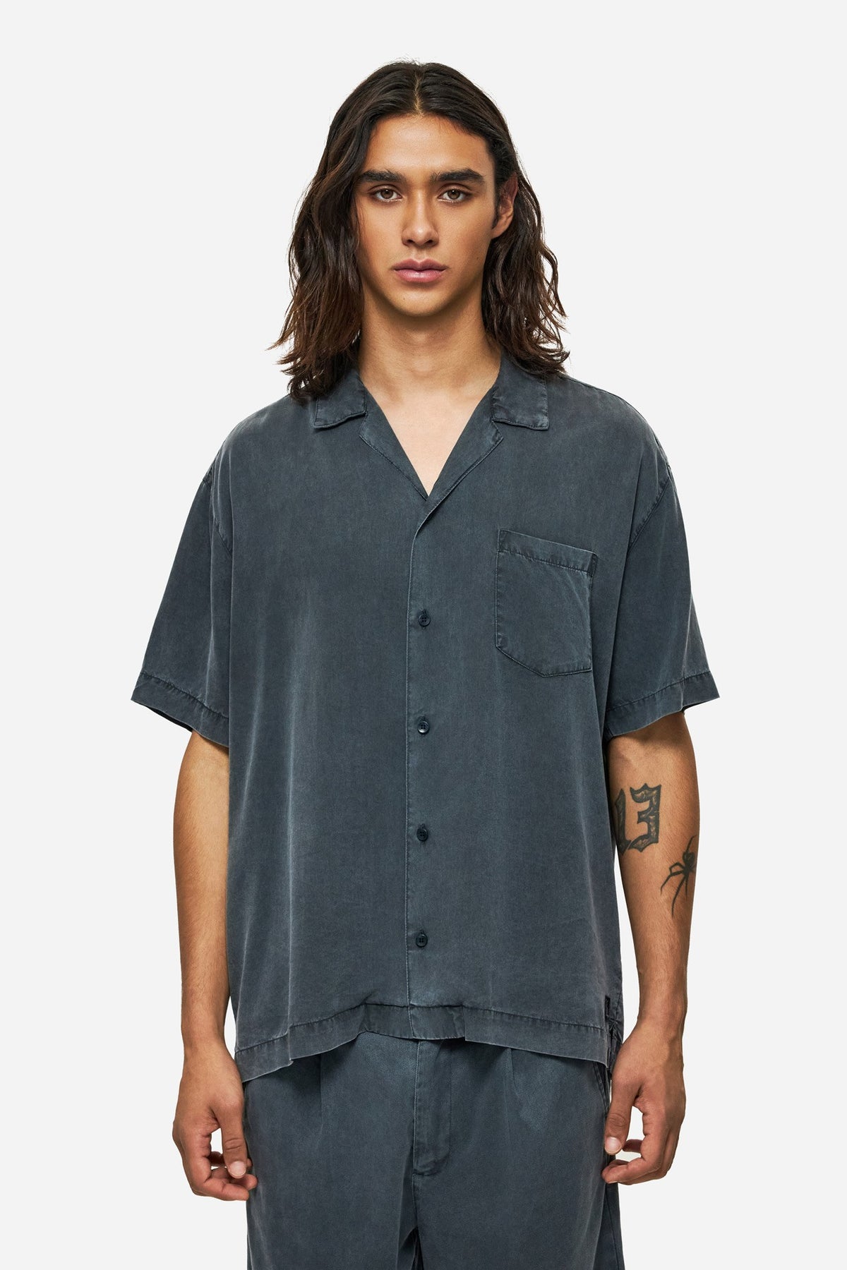 DIRTY LAUDRY Ανδρικό Πουκάμισο Lyocell Μπλέ Relaxed Fit DLMS000127/VINTAGE BLUE 1815228