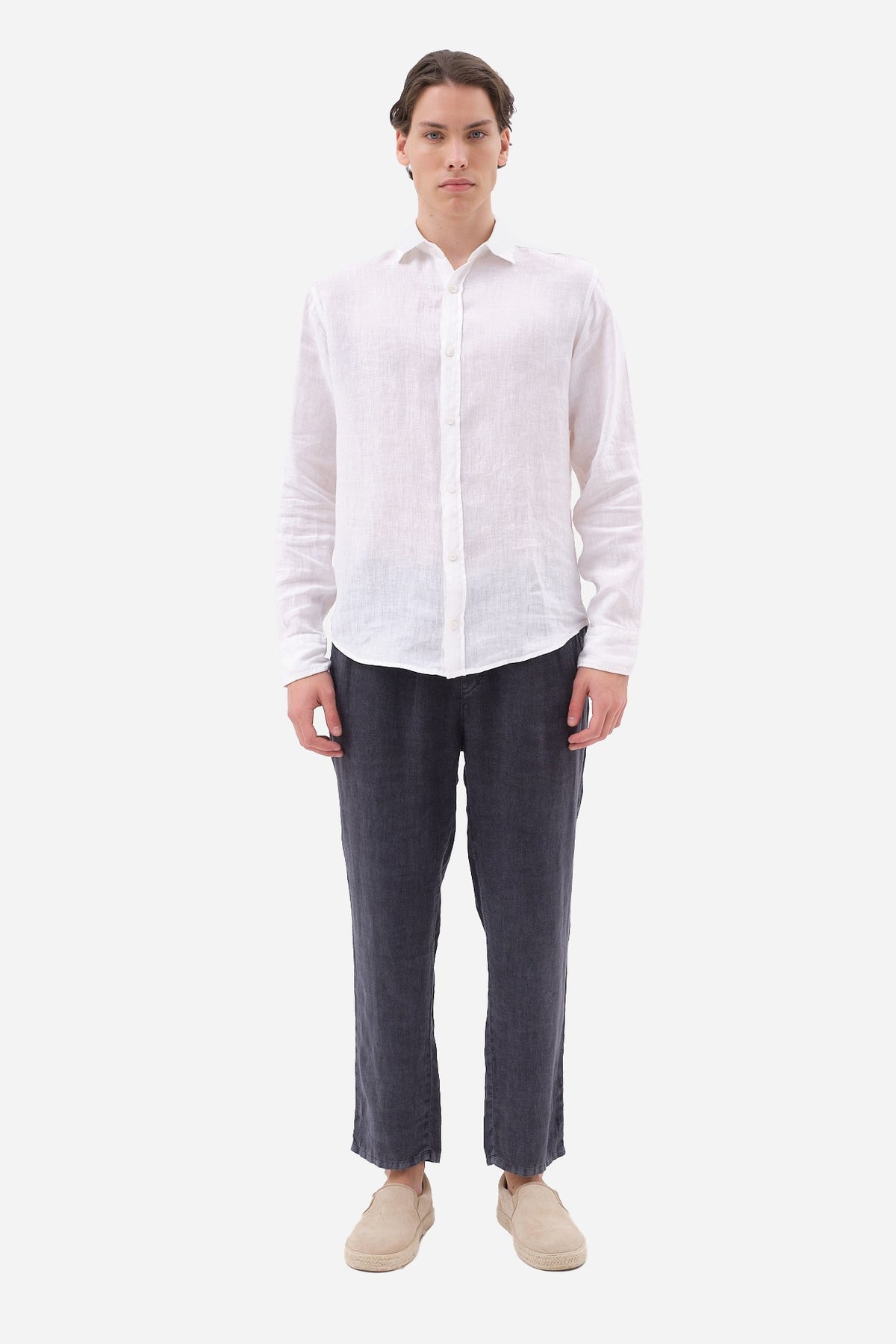 DIRTY LAUDRY Ανδρικό Πουκάμισο Λινό Λευκό Regular Fit DLMS000134/WHITE 1815230