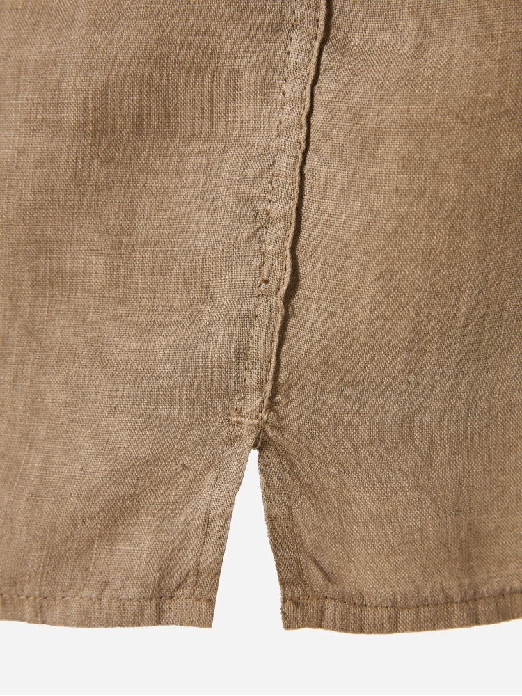 DIRTY LAUDRY Ανδρικό Πουκάμισο Λινό Μπέζ Regular Fit DLMS000153/TAUPE 1824182