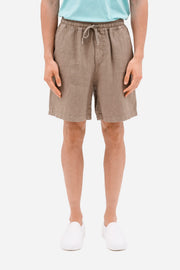 DIRTY LAUDRY Ανδρική Βερμούδα Λινό Μπέζ Regular Fit DLMB000112/TAUPE 1815868