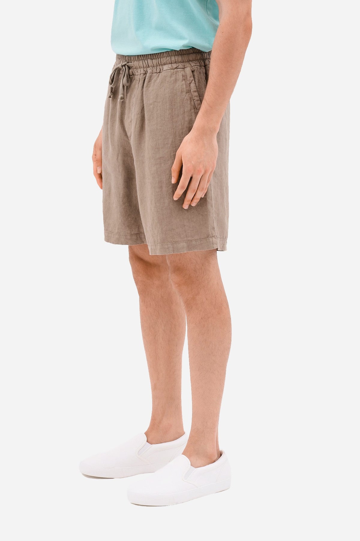 DIRTY LAUDRY Ανδρική Βερμούδα Λινό Μπέζ Regular Fit DLMB000112/TAUPE 1815868