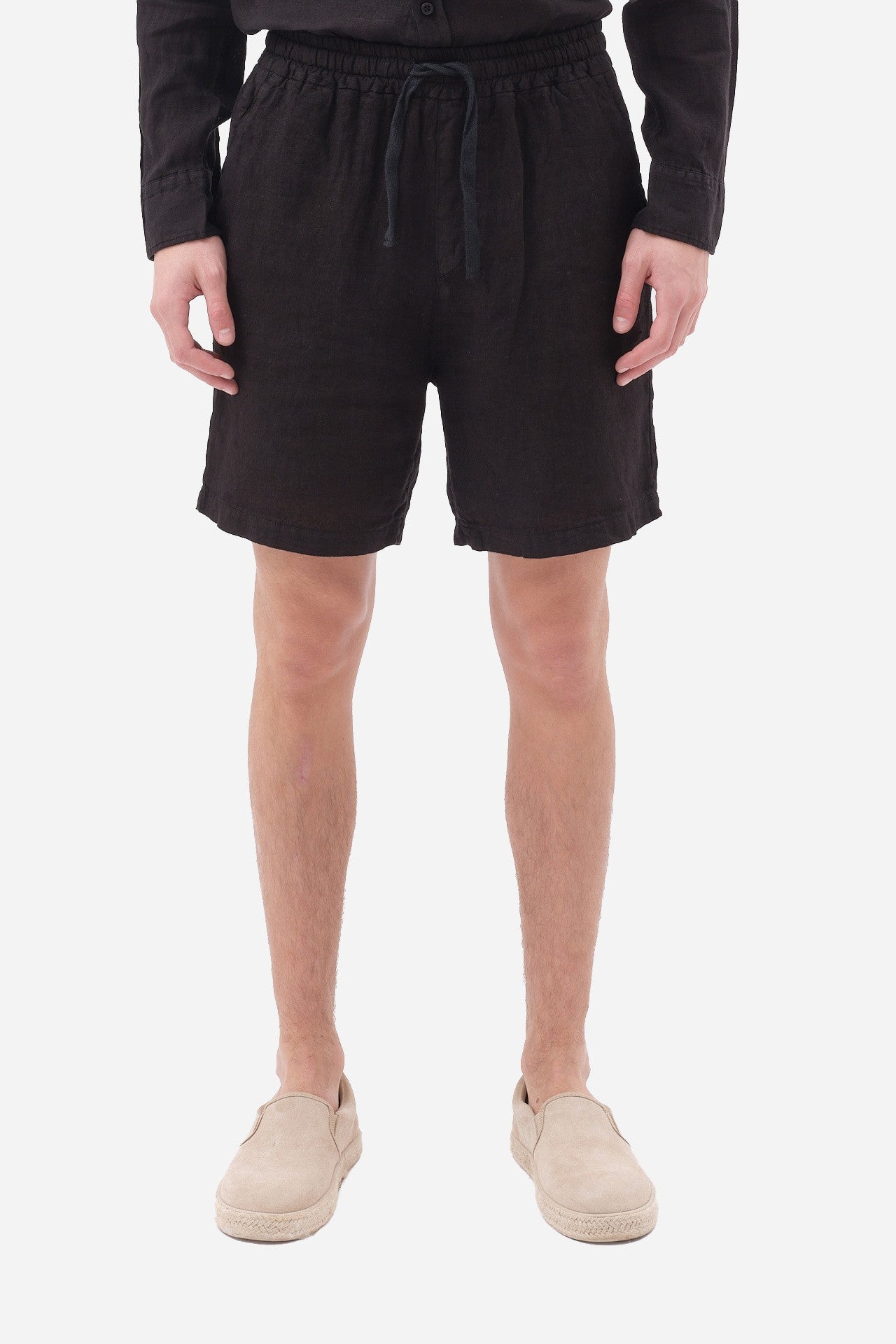DIRTY LAUDRY Ανδρική Βερμούδα Λινό Μαύρο Regular Fit DLMB000112/BLACK 1815868