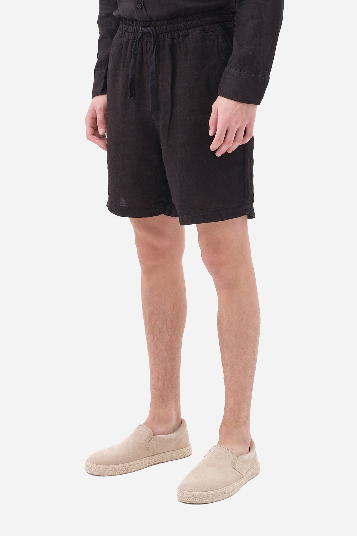 DIRTY LAUDRY Ανδρική Βερμούδα Λινό Μαύρο Regular Fit DLMB000112/BLACK 1815868