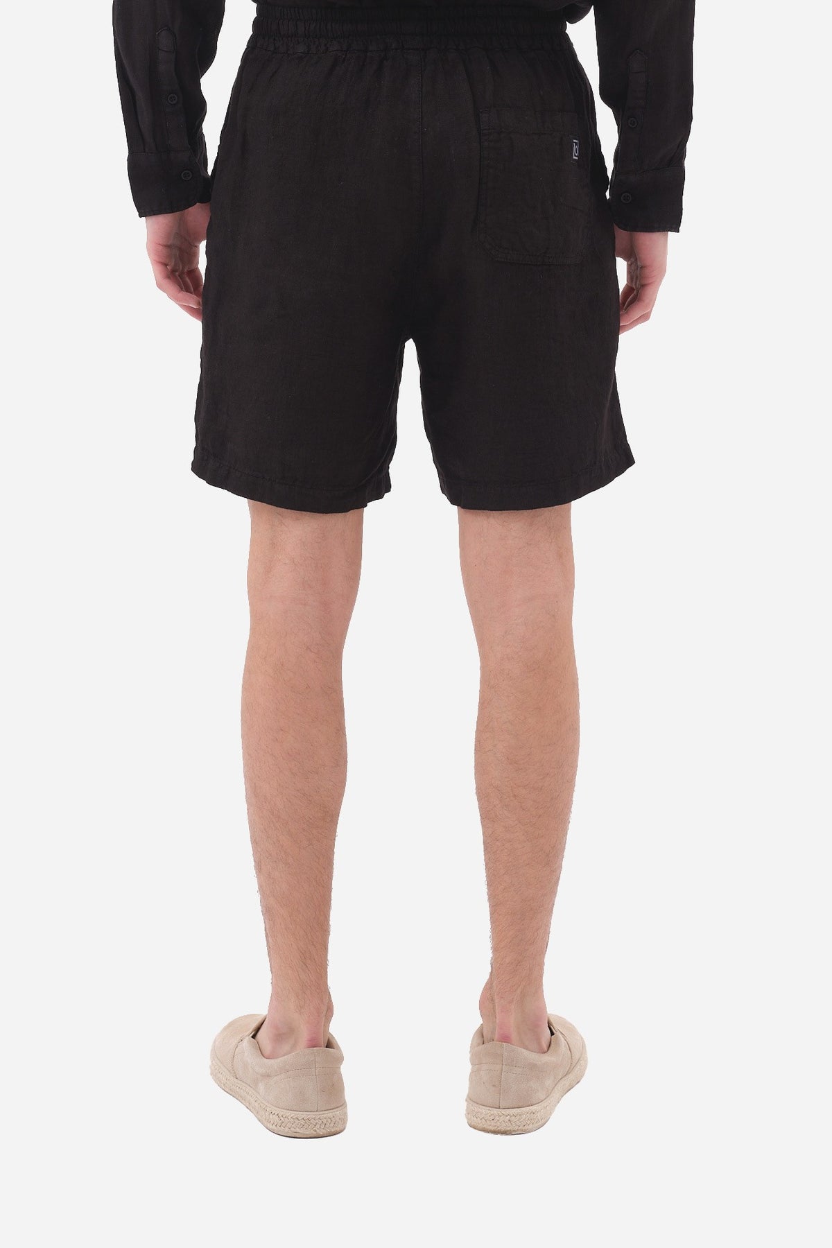 DIRTY LAUDRY Ανδρική Βερμούδα Λινό Μαύρο Regular Fit DLMB000112/BLACK 1815868