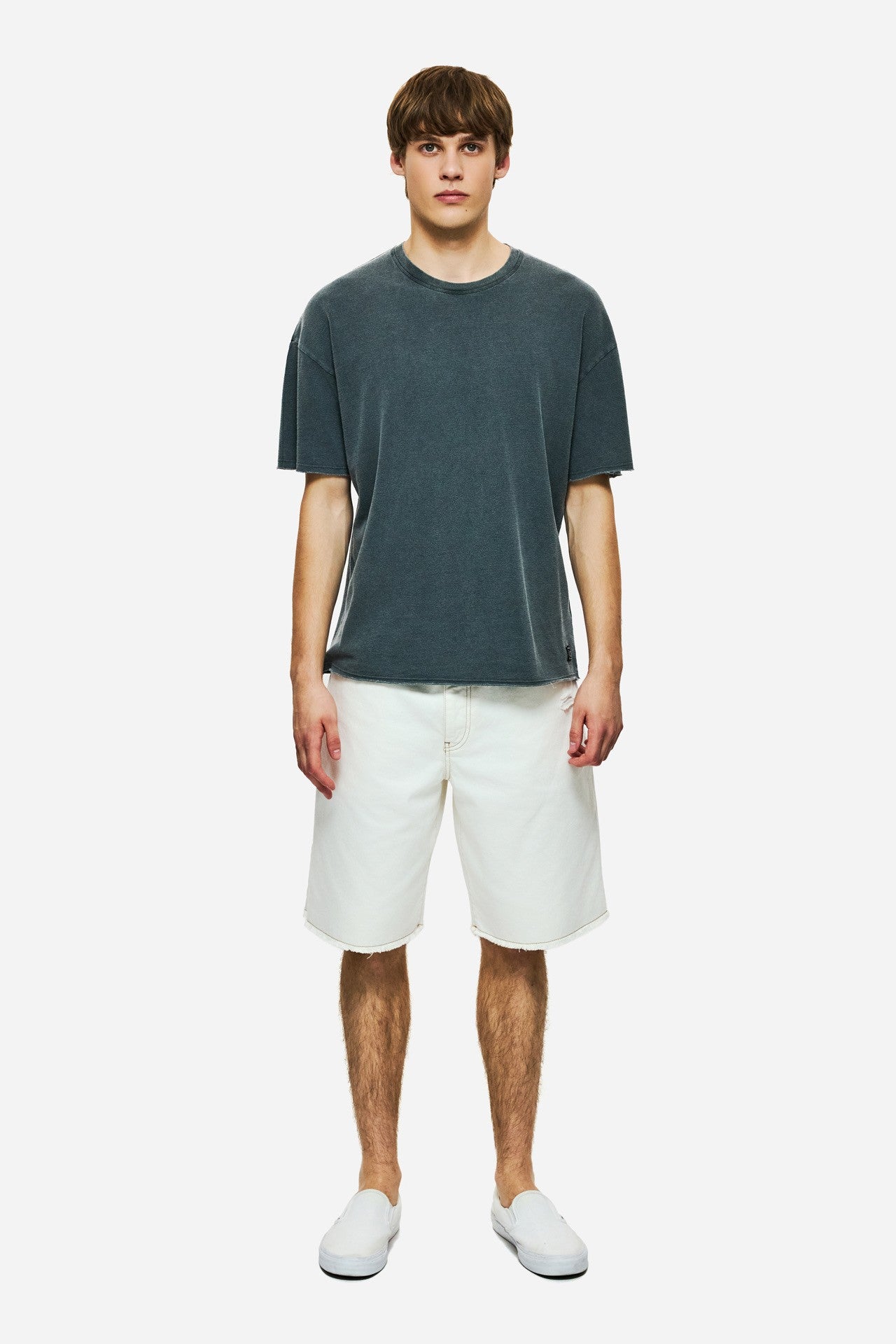 DIRTY LAUDRY Ανδρικό T-Shirt Βαμβάκι Γκρί Regular Fit DLMT000606/VINTAGE GREY 1815238
