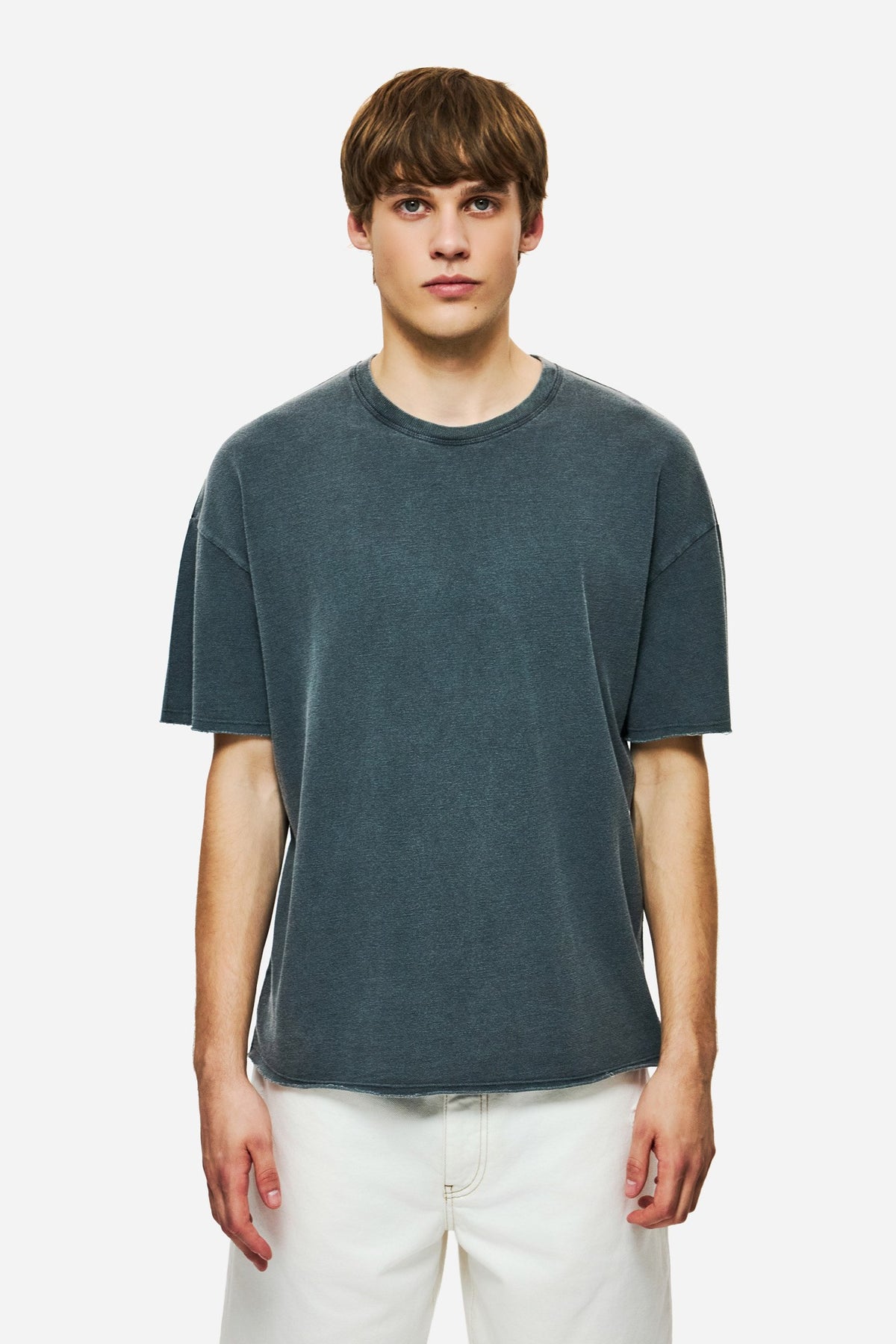 DIRTY LAUDRY Ανδρικό T-Shirt Βαμβάκι Γκρί Regular Fit DLMT000606/VINTAGE GREY 1815238