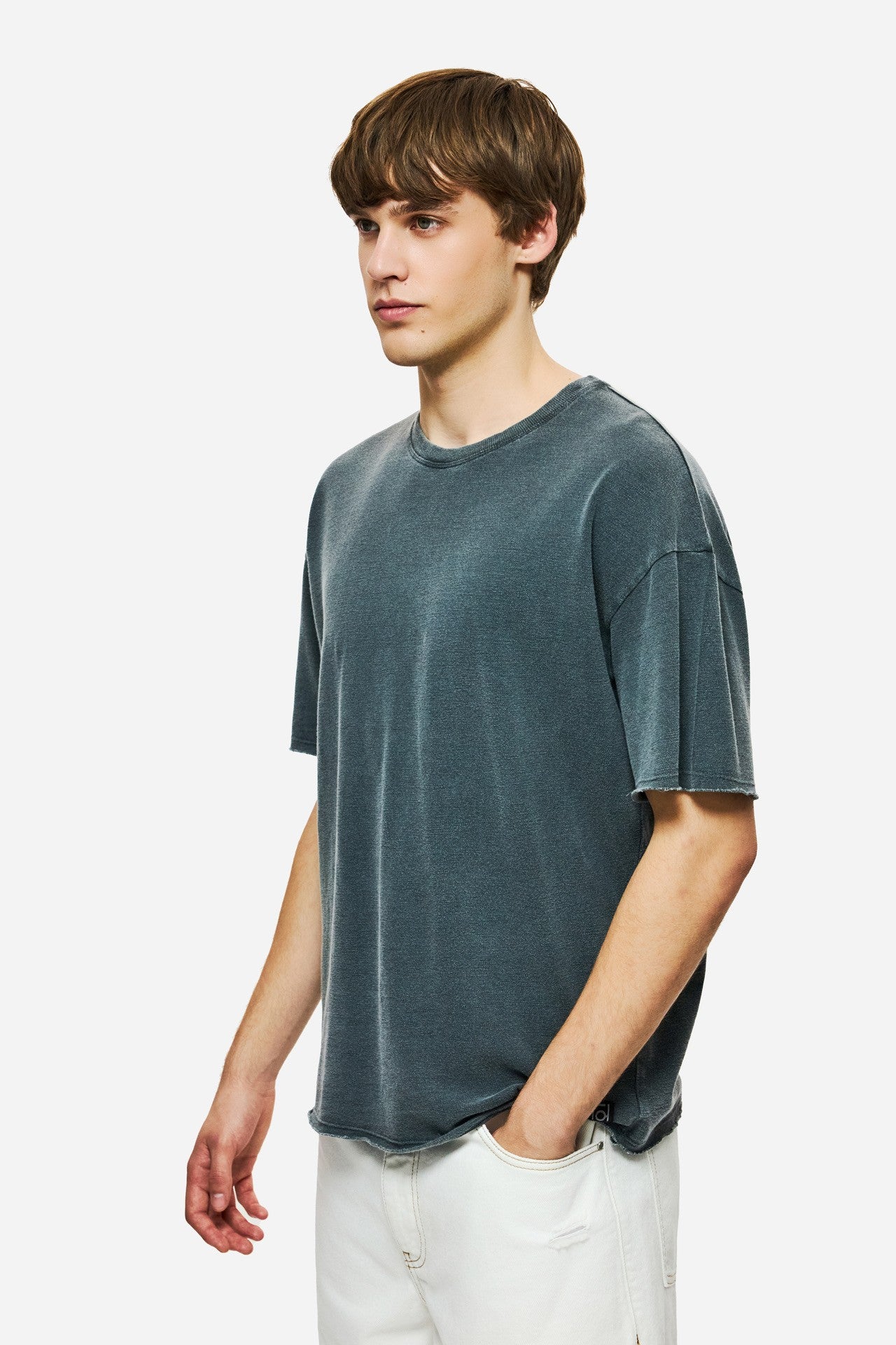 DIRTY LAUDRY Ανδρικό T-Shirt Βαμβάκι Γκρί Regular Fit DLMT000606/VINTAGE GREY 1815238