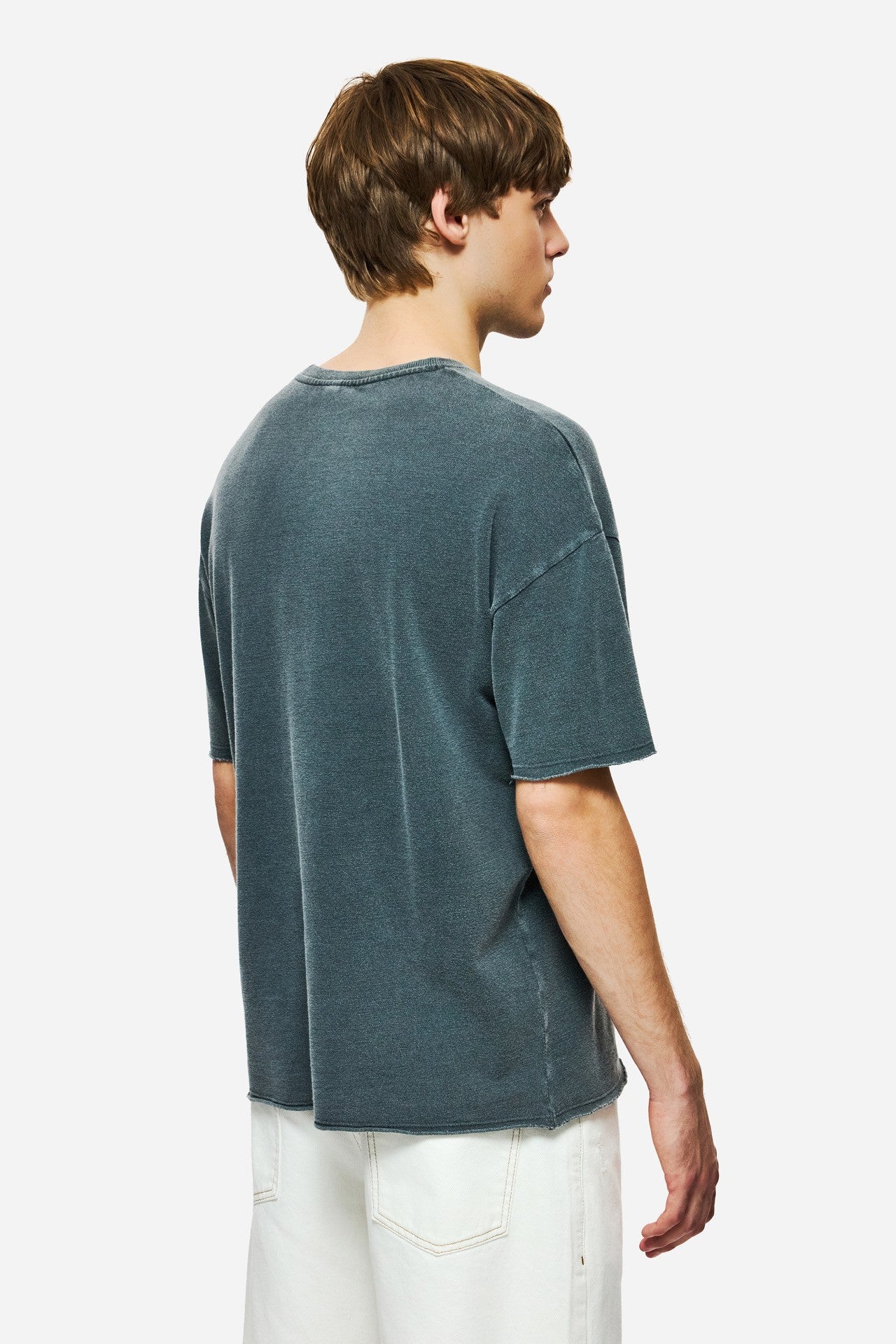 DIRTY LAUDRY Ανδρικό T-Shirt Βαμβάκι Γκρί Regular Fit DLMT000606/VINTAGE GREY 1815238