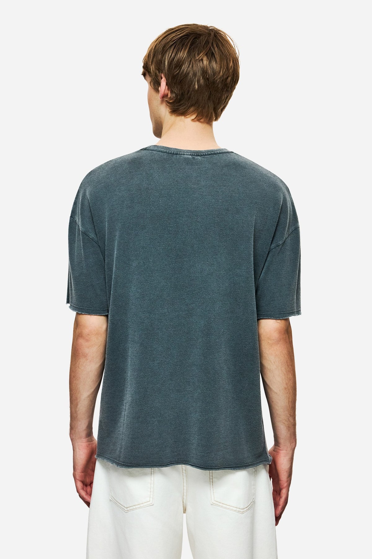 DIRTY LAUDRY Ανδρικό T-Shirt Βαμβάκι Γκρί Regular Fit DLMT000606/VINTAGE GREY 1815238