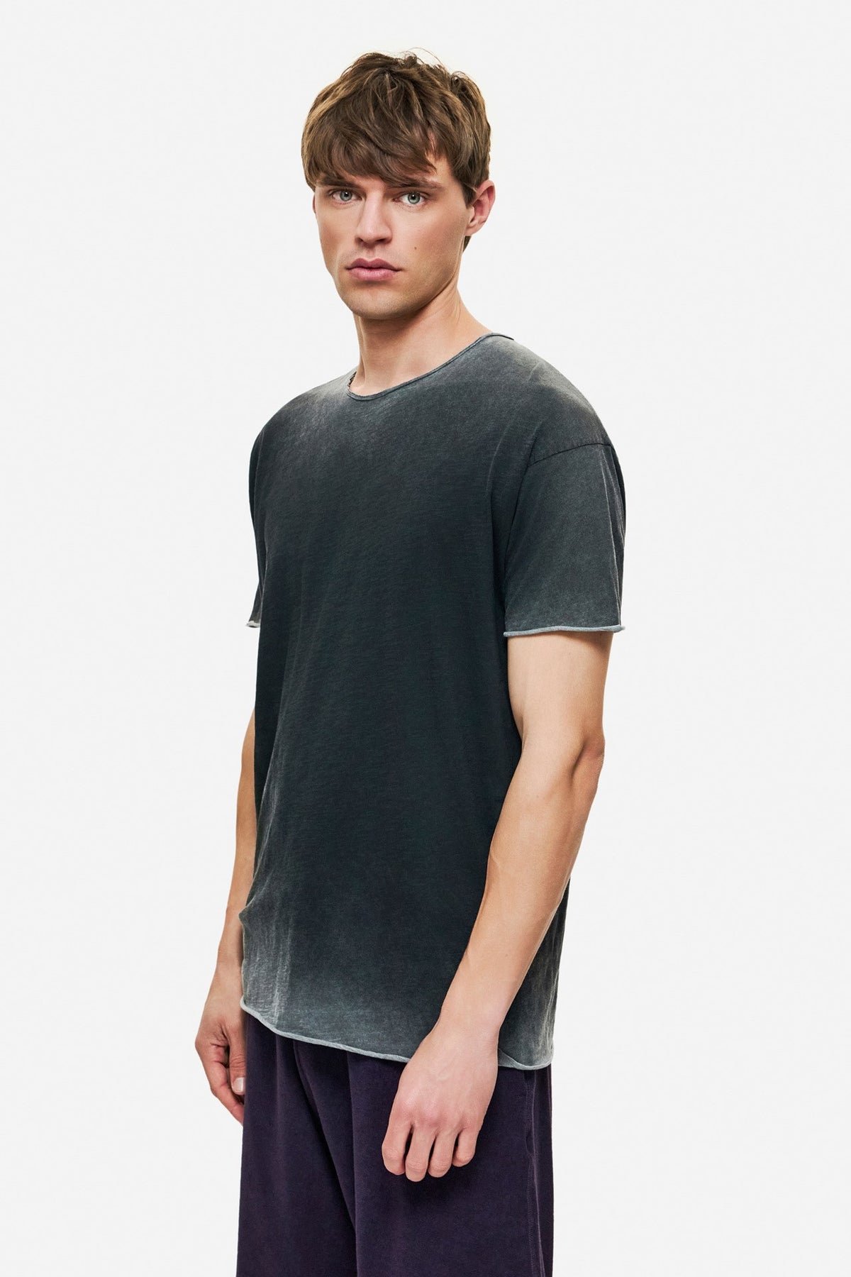 DIRTY LAUDRY Ανδρικό T-Shirt Βαμβάκι Μαύρο Regular Fit DLMT000637/SHADOW BLACK 1815241