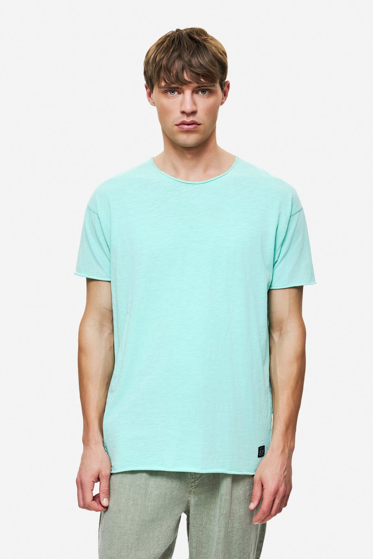 DIRTY LAUDRY Ανδρικό T-Shirt Βαμβάκι Τιρκουάζ Regular Fit DLMT000637/VINTAGE AQUA 1815241