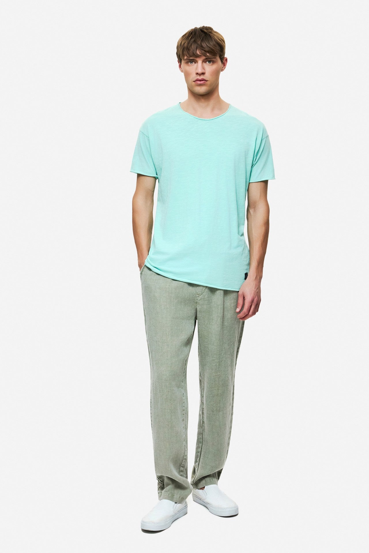 DIRTY LAUDRY Ανδρικό T-Shirt Βαμβάκι Τιρκουάζ Regular Fit DLMT000637/VINTAGE AQUA 1815241
