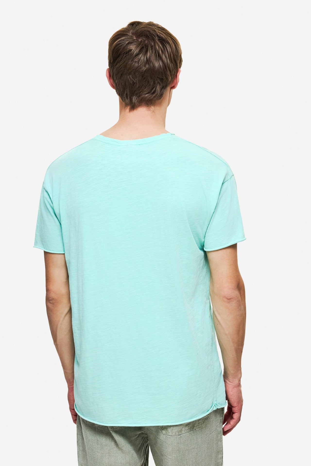 DIRTY LAUDRY Ανδρικό T-Shirt Βαμβάκι Τιρκουάζ Regular Fit DLMT000637/VINTAGE AQUA 1815241
