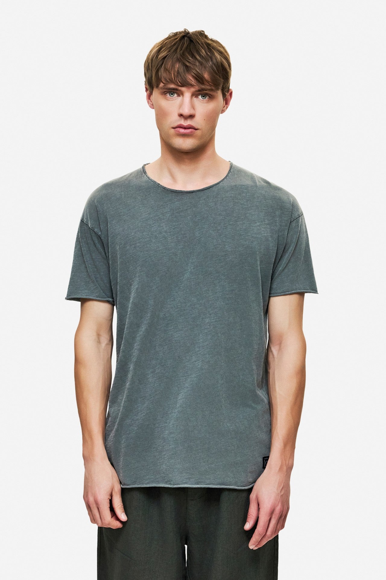 DIRTY LAUDRY Ανδρικό T-Shirt Βαμβάκι Γκρί Regular Fit DLMT000637/VINTAGE GREY 1815241