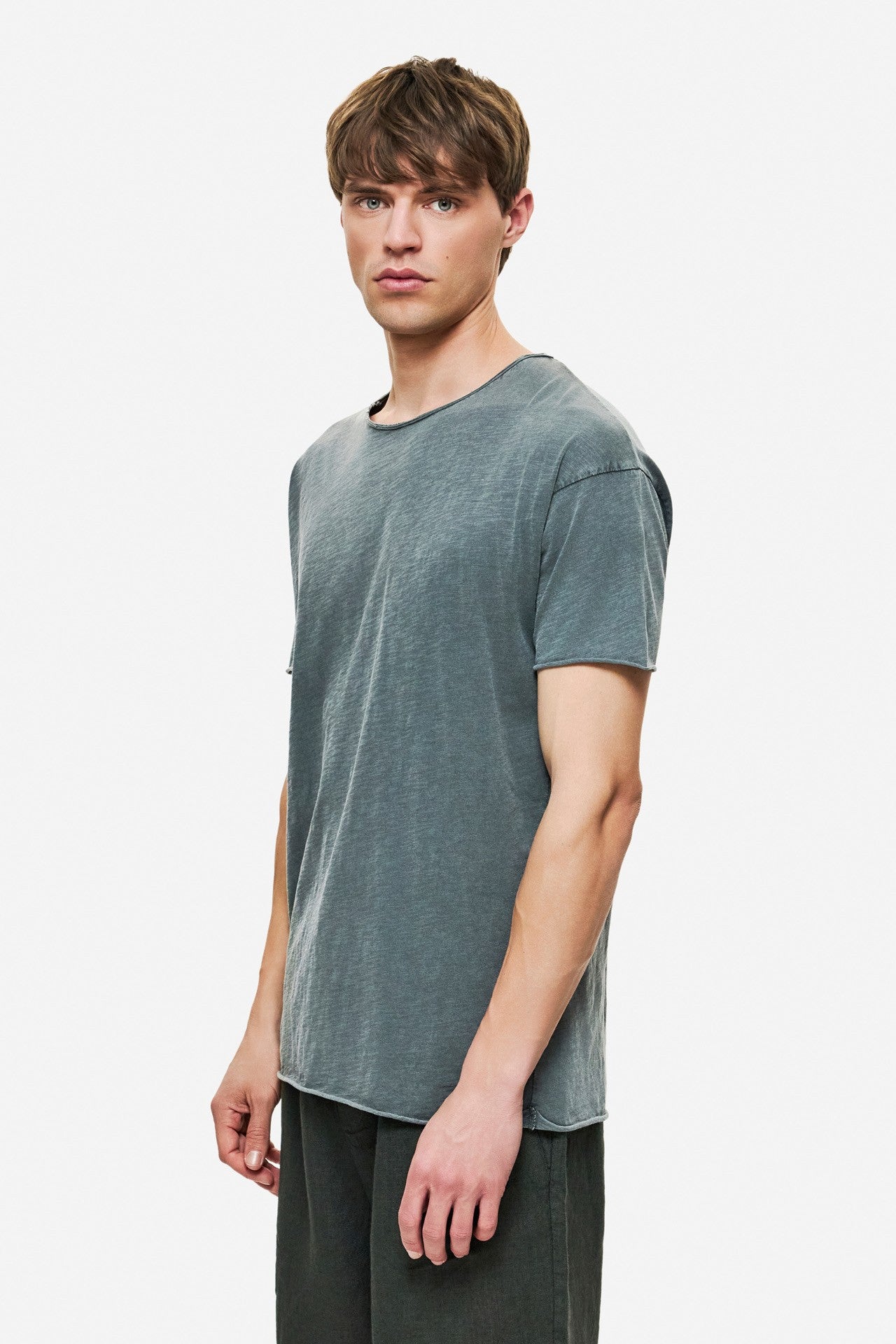 DIRTY LAUDRY Ανδρικό T-Shirt Βαμβάκι Γκρί Regular Fit DLMT000637/VINTAGE GREY 1815241
