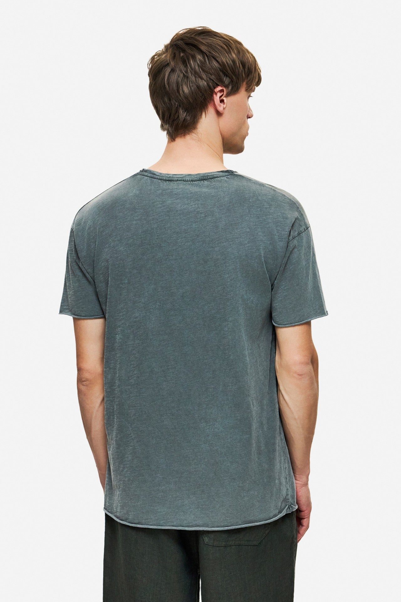 DIRTY LAUDRY Ανδρικό T-Shirt Βαμβάκι Γκρί Regular Fit DLMT000637/VINTAGE GREY 1815241