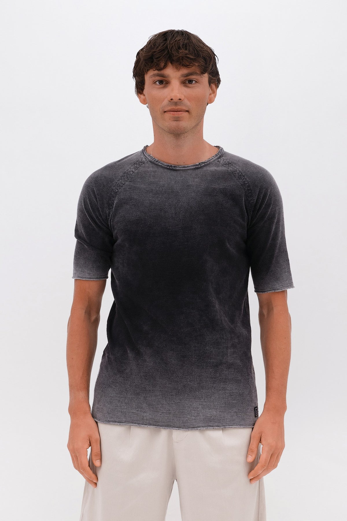 DIRTY LAUDRY Ανδρικό T-Shirt Βαμβάκι Μαύρο Regular Fit DLMT000643/SHADOW BLACK 1815246