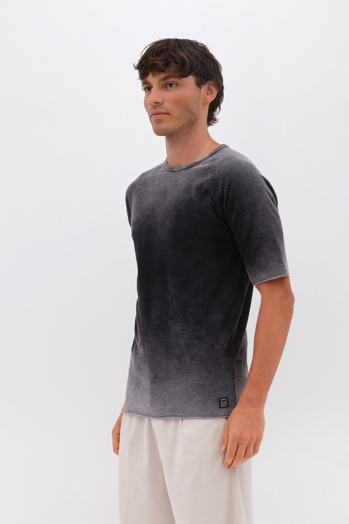 DIRTY LAUDRY Ανδρικό T-Shirt Βαμβάκι Μαύρο Regular Fit DLMT000643/SHADOW BLACK 1815246
