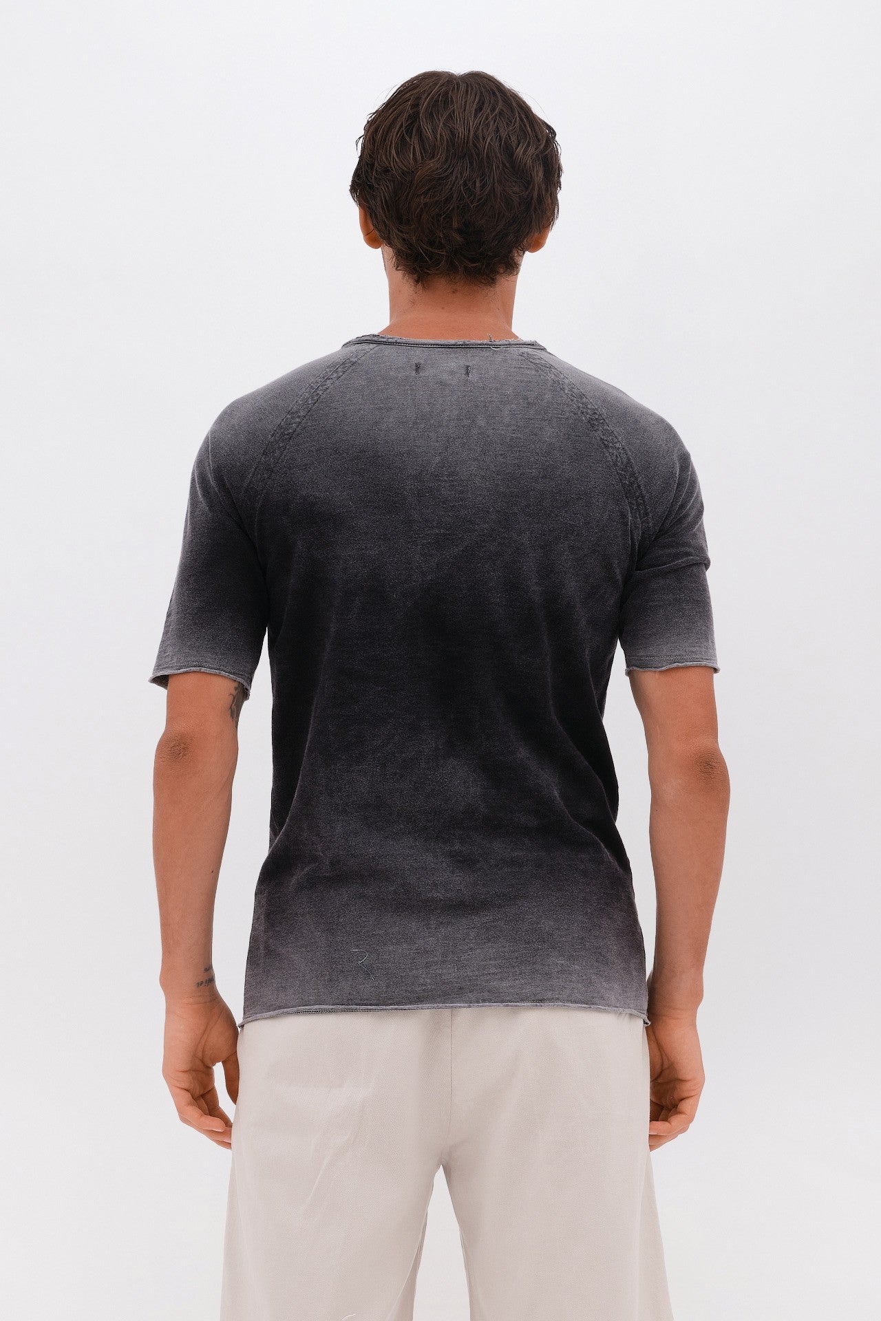 DIRTY LAUDRY Ανδρικό T-Shirt Βαμβάκι Μαύρο Regular Fit DLMT000643/SHADOW BLACK 1815246